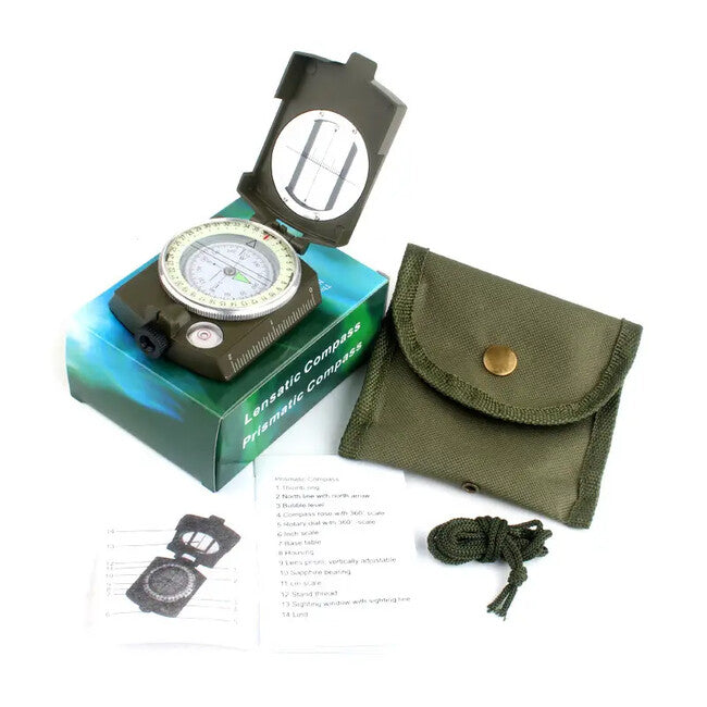 DRAGOWA Tactical Drift bussola impermeabile in metallo, verde