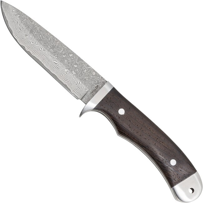 Haller coltello in damasco con lama fissa, wengé