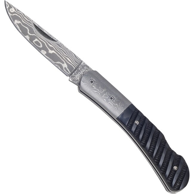 Haller Coltello da chiusura in damasco, buffalohorn