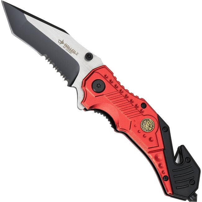 Haller Coltello di chiusura di soccorso, rosso