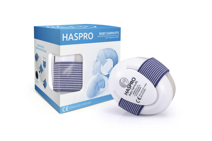 Haspro Paraorecchie protettivo per bambini 0+, blu