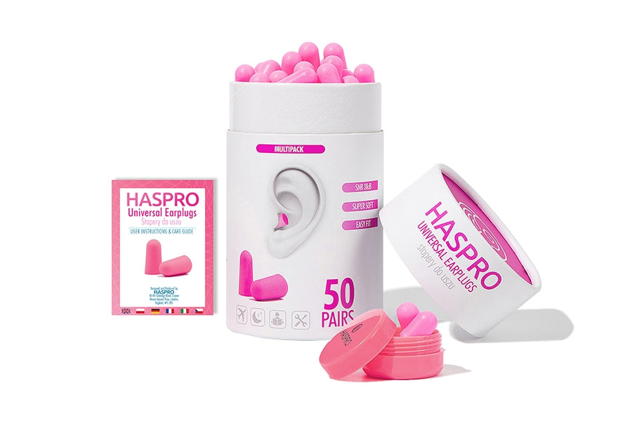 Haspro TUBE50 tappi per orecchie, rosa