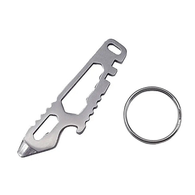 DRAGOWA Tactical Portachiavi multitool Sandstone, argento