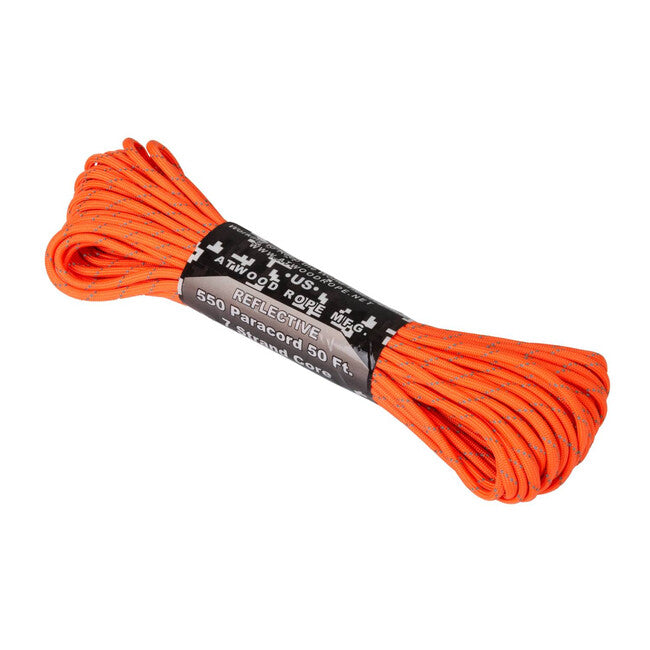 Helikon-Tex 550 Paracord riflettente (50ft) - arancione neon