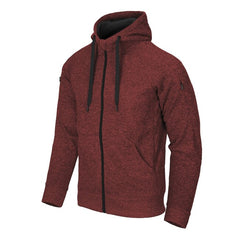 Helikon-Tex Covert felpa con cappuccio tattica (full zip) - rosso melange