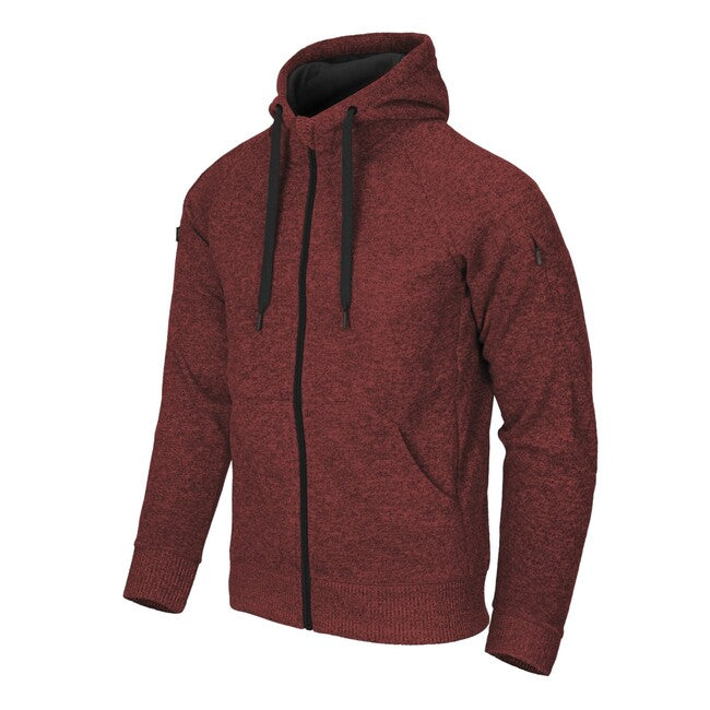 Helikon-Tex Covert felpa con cappuccio tattica (full zip) - rosso melange