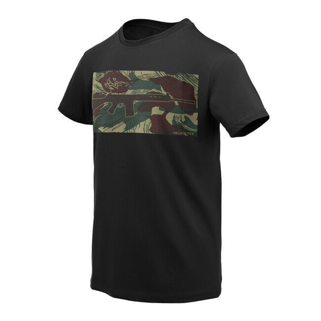 Helikon-Tex Fn Fal t-shirt corta in cotone, nera/mimetica rhodesiana
