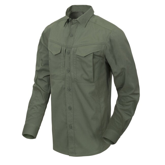 Helikon-Tex Defender Mk2 camicia a maniche lunghe - Policotone Ripstop , Verde oliva