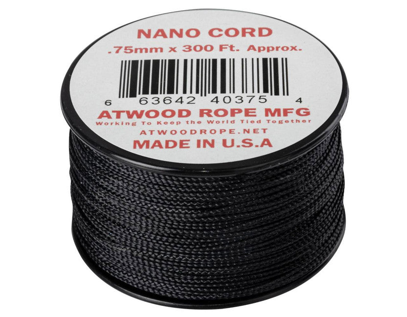Helikon-tex Nano Cord 300FT corda da paracadute 91 metri, nero