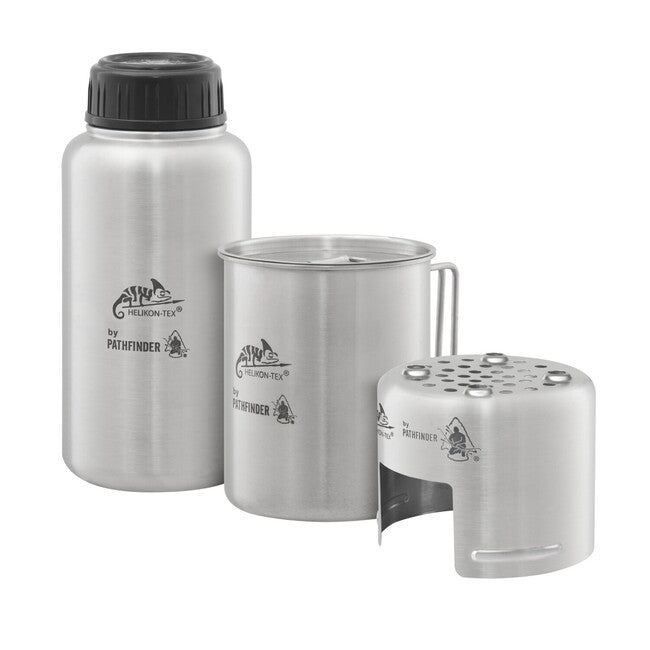 Helikon-Tex Pathfinder set da cucina e bottiglia in acciaio inox