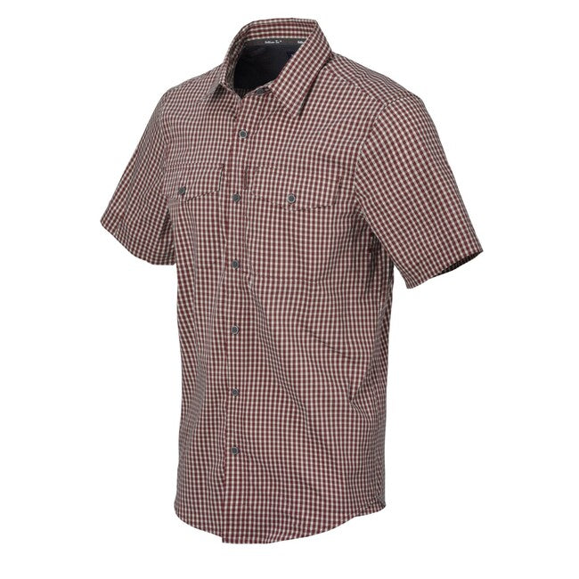 Helikon-Tex Covert Concealed Carry camicia tattica a maniche corte, rosso sporco a quadri