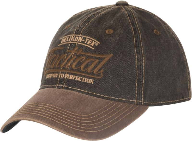 Helikon-Tex Cappello tattico snapback - Cotone lavato sporco - nero lavato sporco / marrone lavato sporco D