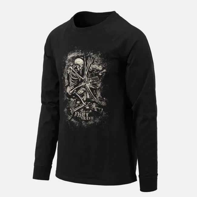 Helikon-Tex Maglia a maniche lunghe Fight to the grave, nera