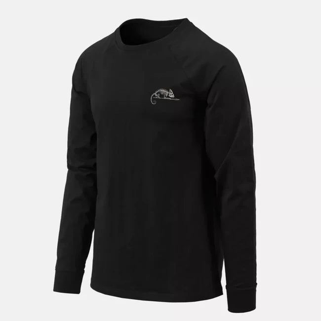 Helikon-Tex Maglietta a maniche lunghe con logo, nero