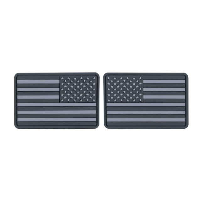Helikon-Tex Bandiera USA piccola (set - 2 pezzi) - pvc, grigio