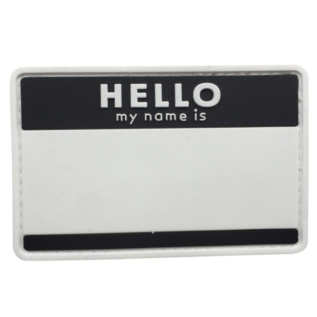 WARAGOD Toppa Ciao, il mio nome é PVC toppa nera