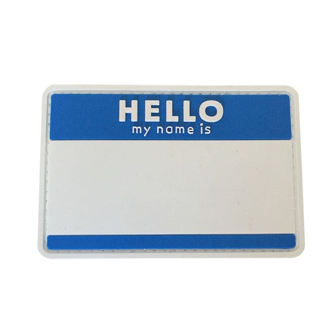 WARAGOD toppa hello my name is pvc patch, blu