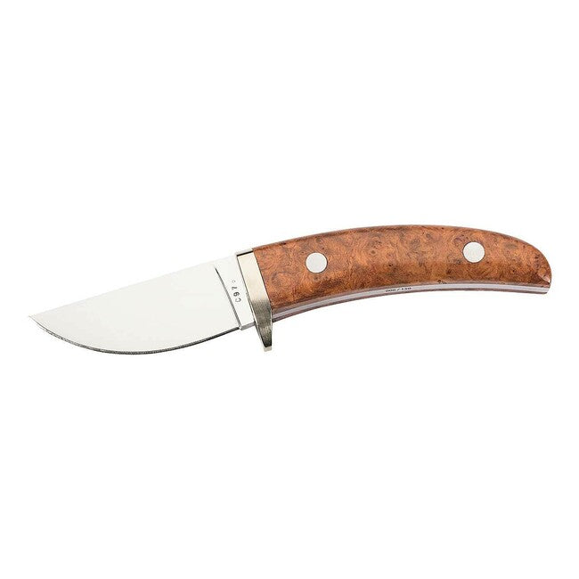 Herbertz 150 Jahre coltello a lama fissa 7 cm, marrone, legno, fodero in pelle