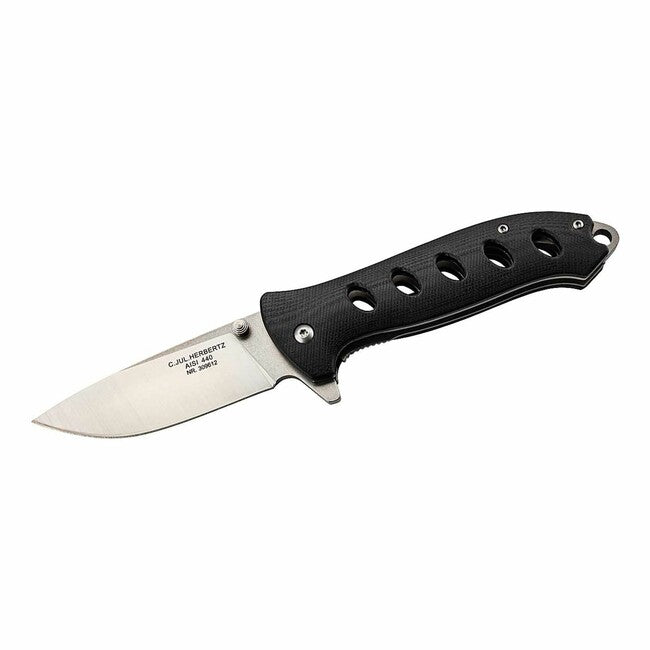 Herbertz Einhandmesser coltello a una mano 8,7 cm, nero, g10