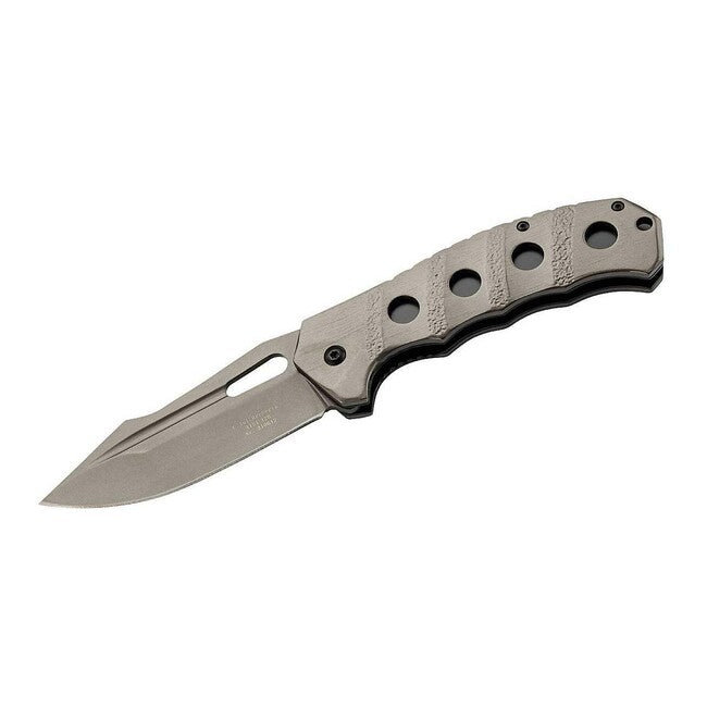 Herbertz Einhandmesser Stahl coltello da tasca a una mano 9 cm, acciaio, titanio