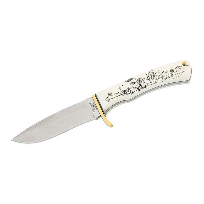 Herbertz Enten coltello da cintura drop point 10,3 cm plastica, motivo anatra