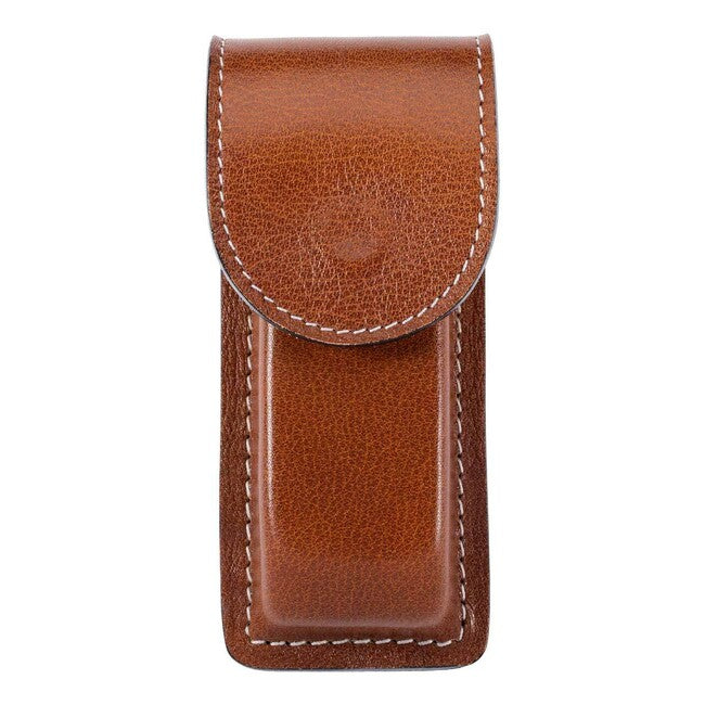 Herbertz custodia in pelle marrone da 13 cm