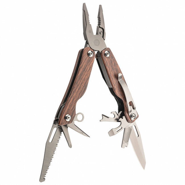 Herbertz Holzoptik strumento multifunzione 12 funzioni, look legno, custodia