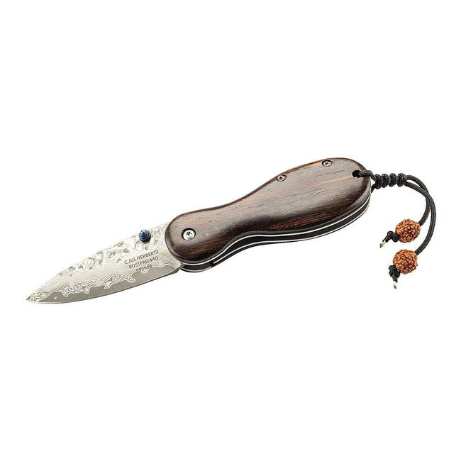Herbertz Coltello da uomo a una mano 6,5 cm, legno di Tagayasan