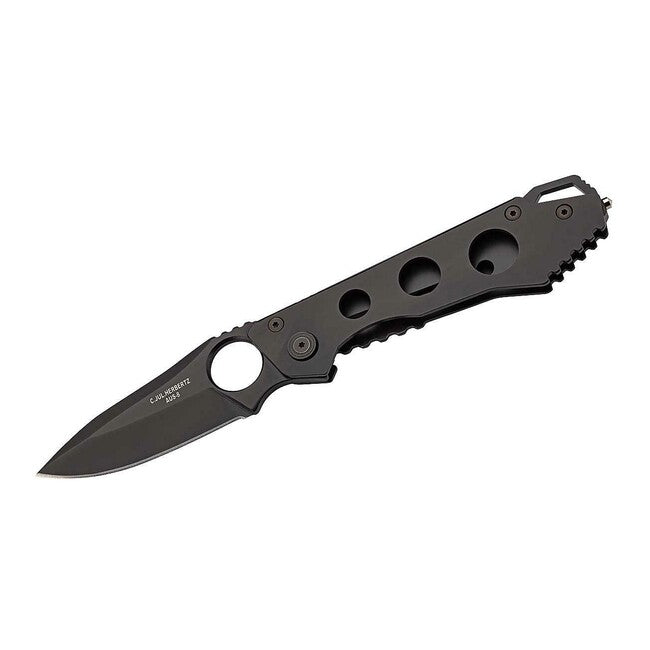 Herbertz coltello tascabile leggero a una mano 7 cm, nero, frangivetro