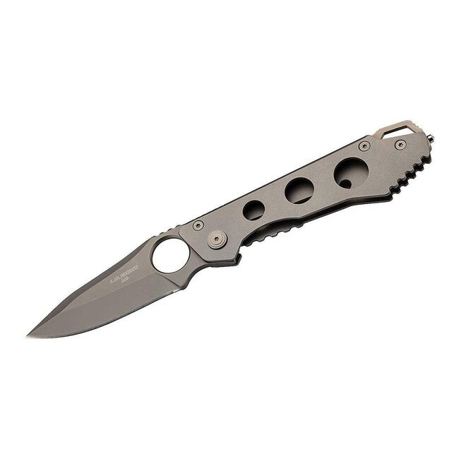 Herbertz coltello tascabile leggero a una mano 7 cm, acciaio inox, opaco, frangivetro