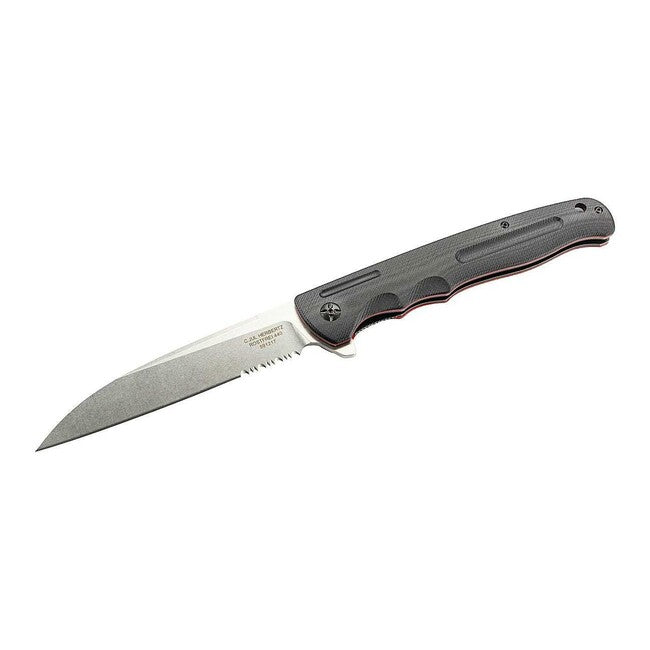 Herbertz Coltello a una mano 13,5 cm acciaio inox G10, rosso-nero