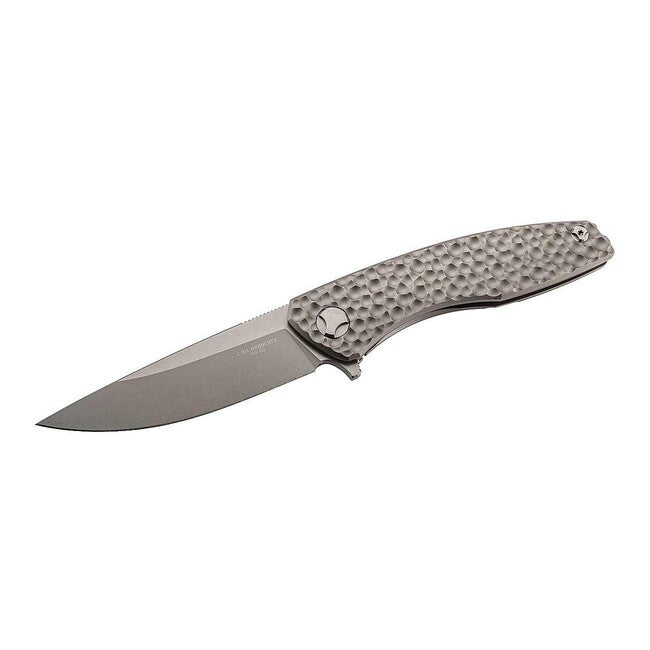 Herbertz Coltello a una mano 10 cm, titanio, struttura superficiale CNC