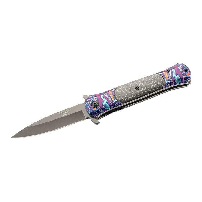 Herbertz Coltello a una mano 8,5 cm acciaio inossidabile, stampa a colori
