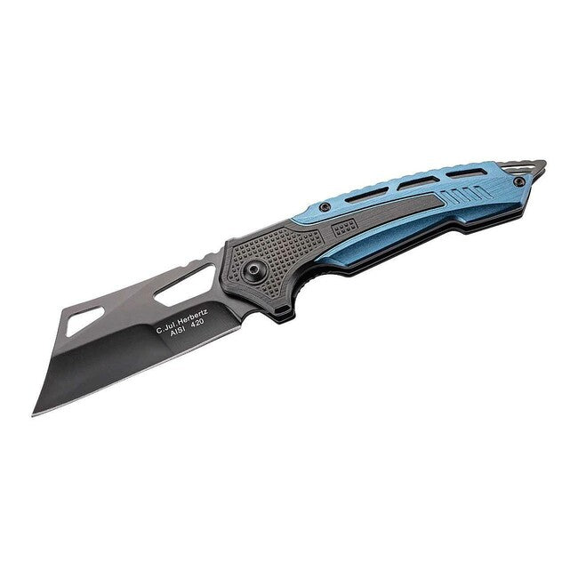 Herbertz Coltello a una mano 8 cm, blu-nero