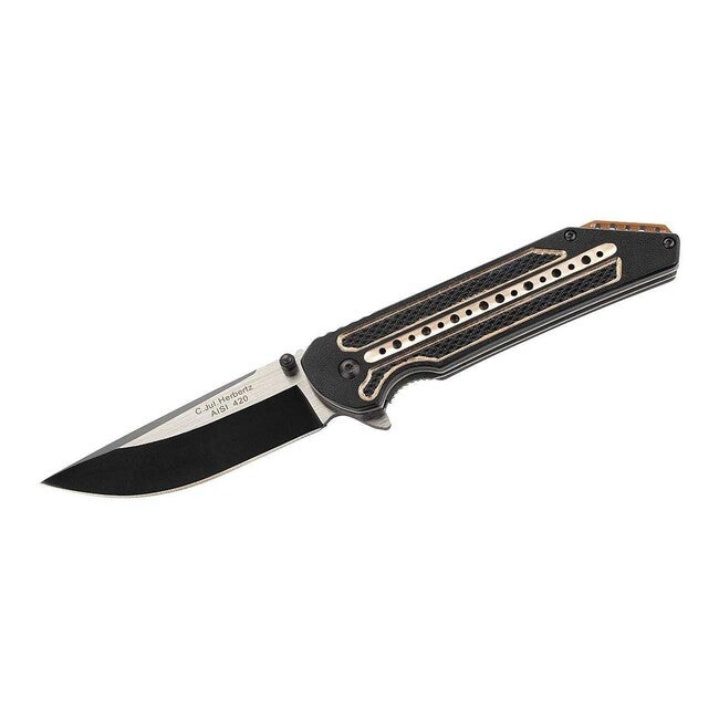 Herbertz Coltello a una mano 9,2 cm, nero-bronzo