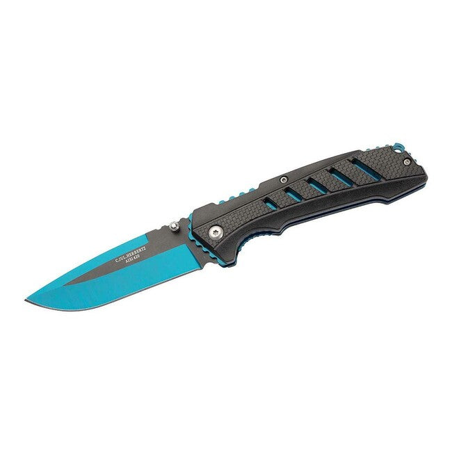Herbertz Coltello a una mano 9,5 cm, nero-blu