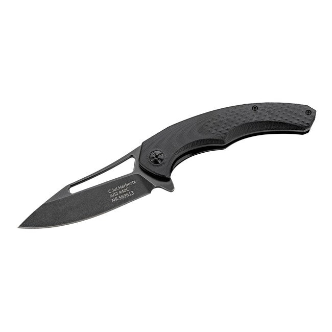Herbertz Coltello a una mano 9,5 cm, nero