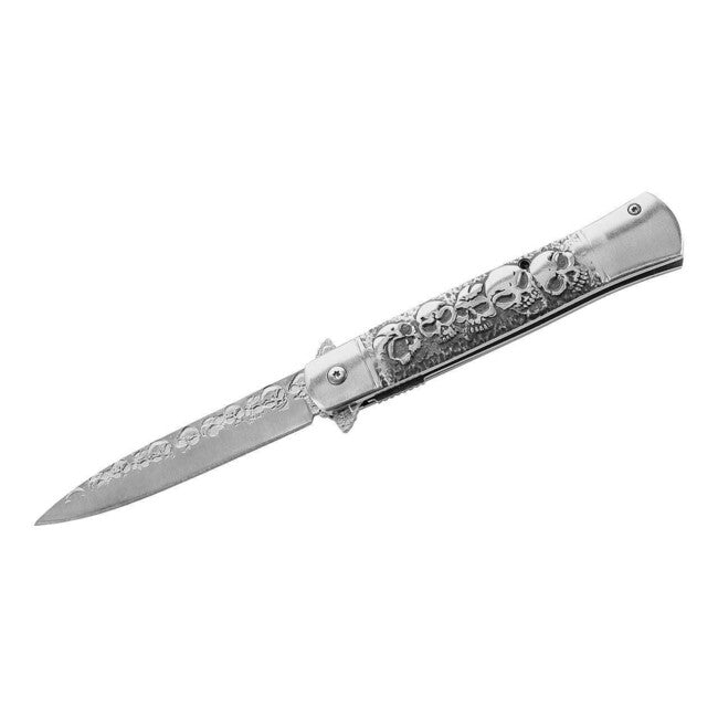 Herbertz Coltello a una mano 9,7 cm, teschi 3D