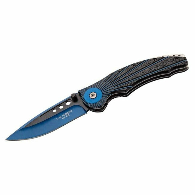 Herbertz Coltello a una mano 9 cm, nero-blu