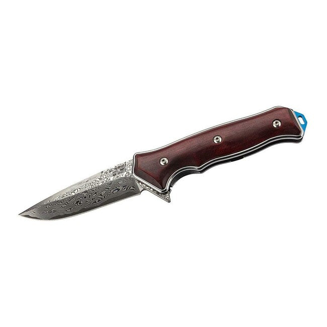 Herbertz Coltello a una mano 9 cm, legno satinato, acciaio inox, alluminio