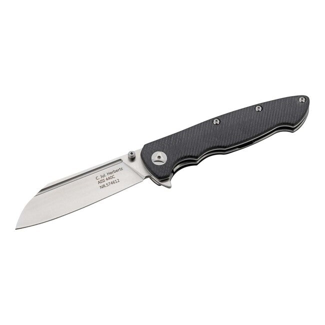 Herbertz Sheepfoot coltello a una mano 9 cm, nero