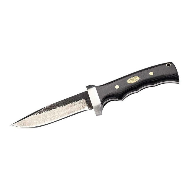 Herbertz Coltello da cintura, 12 cm, damast, legno Pakka