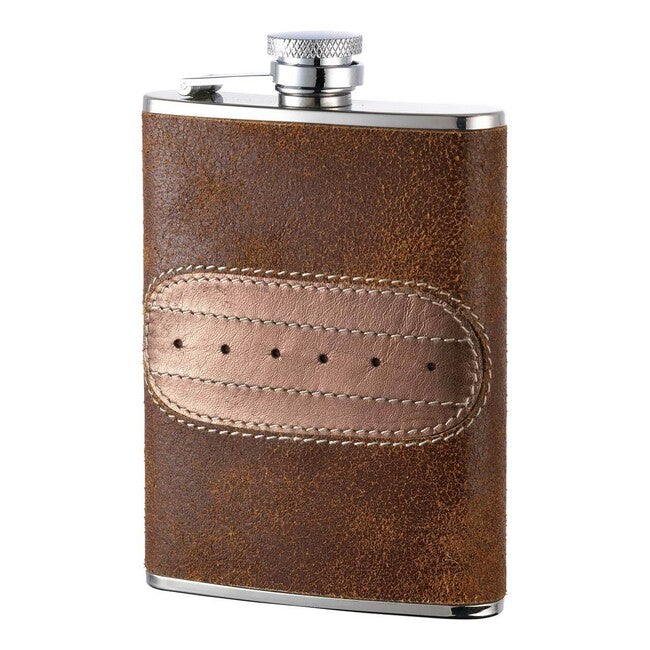 Herbertz Spatola 170 ml, acciaio inox con elementi in pelle e camoscio, 13,5 cm