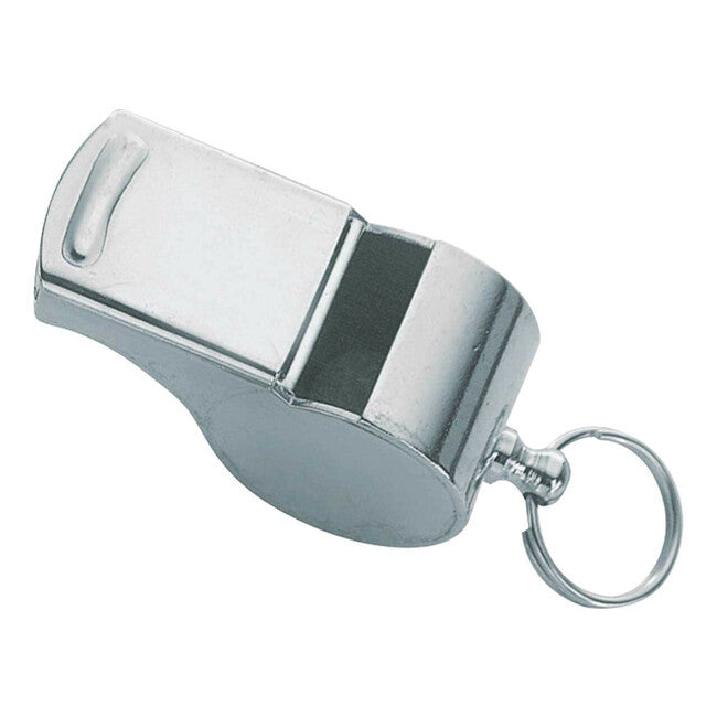 Herbertz Fischio di segnalazione 7 cm ottone nichelato a forma di chiocciola