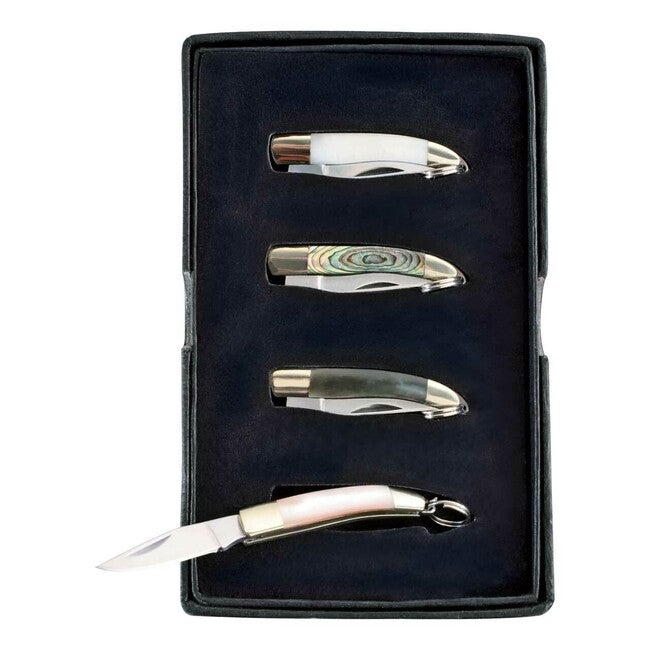 Herbertz set di 4 coltelli da 2,7 cm, madreperla, portachiavi