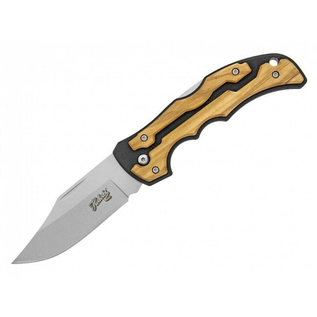 Herbertz Taschenme coltello 9 cm, olive/g10