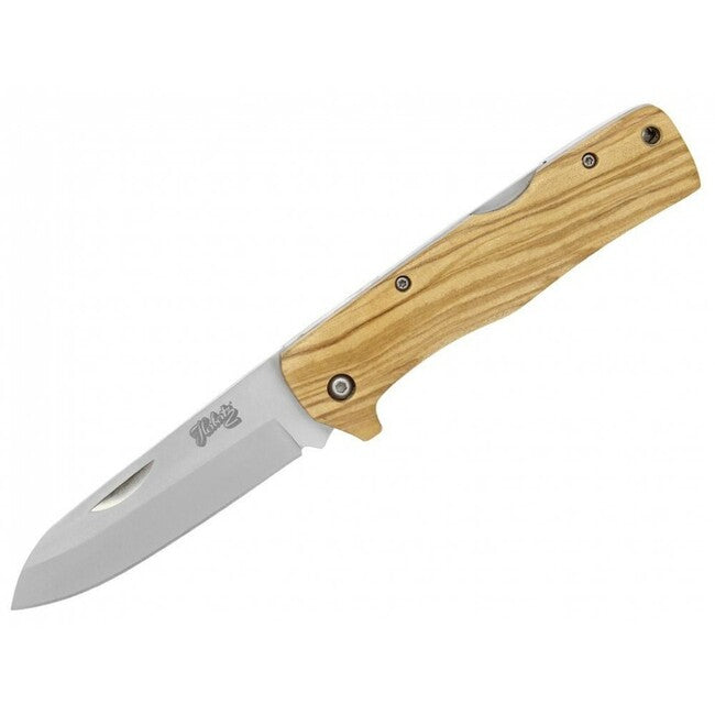 Herbertz Taschenme Olivenholz coltello da tasca 9cm legno