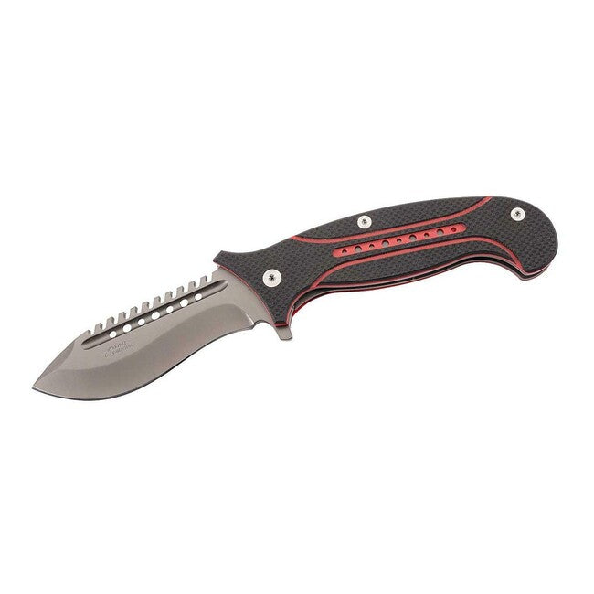 Herbertz TOP-Collection coltello tascabile a una mano 10 cm, nero-rosso