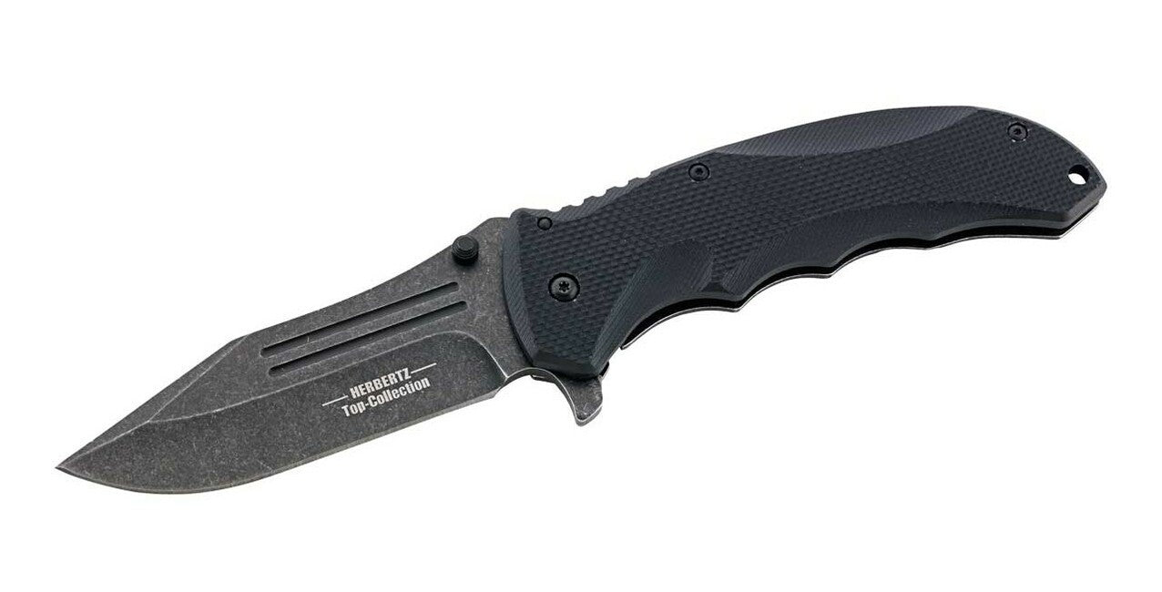 Herbertz TOP-Collection coltello 10,5 cm, nero, G10, fodero in nylon