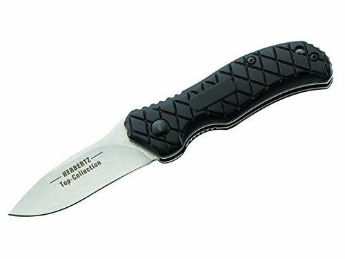 Herbertz TOP-Collection coltello 6,3 cm, nero, alluminio, fodero in nylon